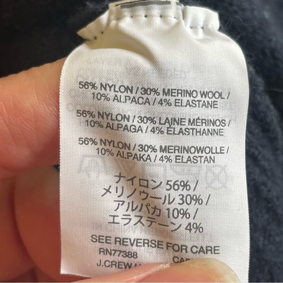 J. Crew Blue V-Neck Wool Blend Sweater – Size Small - Picture 7 of 10